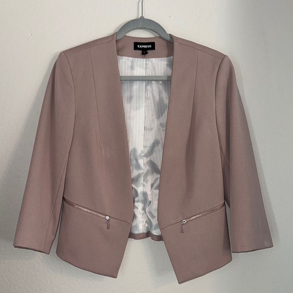 Express Pink Blazer Modern Tailored Fit